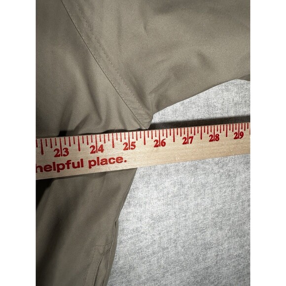 North End Khaki Golf Jacket Pullover Windbreaker Mens Size L V Neck Long Sleeve - Picture 5 of 6